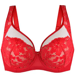 Biustonosz Jasmin Plunge 19150 RED marki Mediolano to perfekcyjne połączenie elegancji i wygody stworzone z myślą o średnim, dużym i bardzo dużym biuście. Wykonany z beżowej siateczki pokrytej gęstą, czerwono haftowaną koronką, zachwyca kobiecym designem i funkcjonalnością. Konstrukcja typu soft plunge z szeroką fiszbiną unosi i zbiera biust, modelując go w sposób naturalny i efektowny. Miseczki są pełniejsze, idealne dla wymagających sylwetek. Brak bocznych fiszbin zwiększa komfort, a szerokie, podszyte pianką ramiączka odciążają ramiona podczas całodziennego noszenia. To wyjątkowa propozycja dla kobiet ceniących wsparcie, wygodę i subtelny urok koronki.
Konstrukcja MS3 PLUNGE
 
Skład: 85% poliamid, 10% elastan, 5% poliester
 